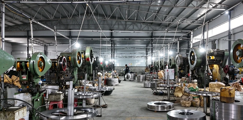 Huansheng hose clamp production workshop in Hejian
