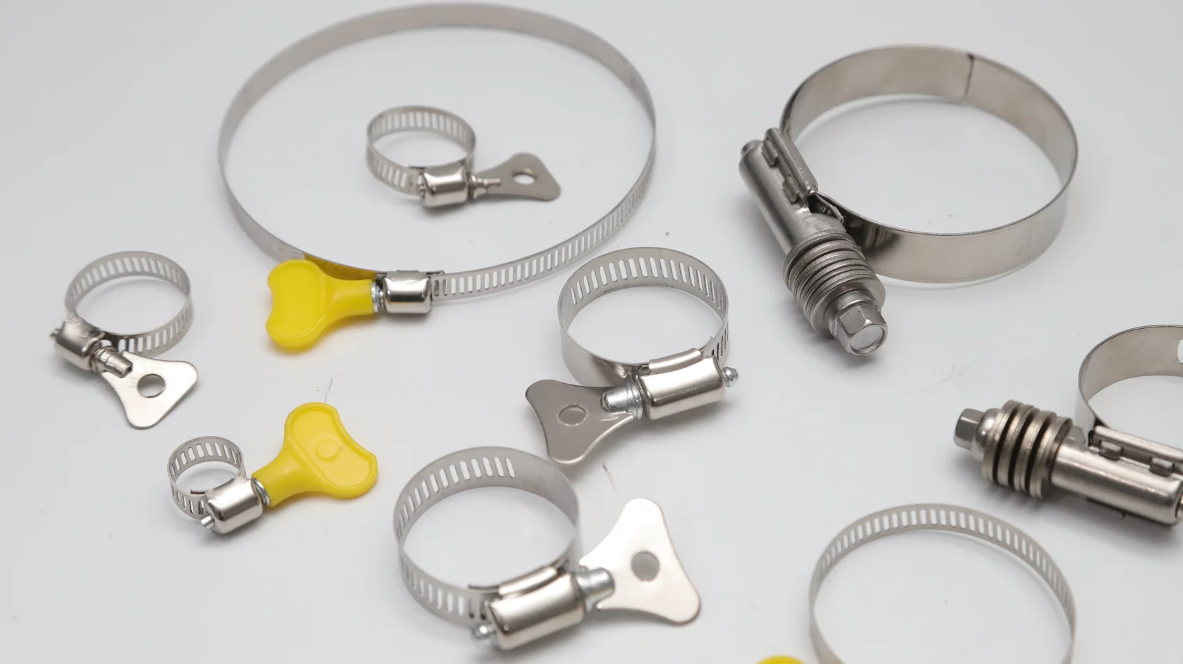 A selection of Huansheng hose clamp constructions